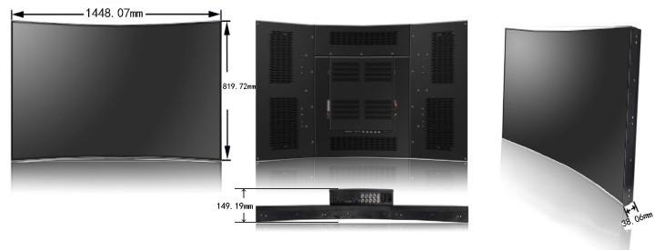 65寸曲面拼接屏