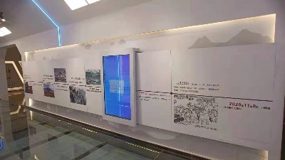 透明屏滑軌應用于四川雅安中鐵十一局展廳中心